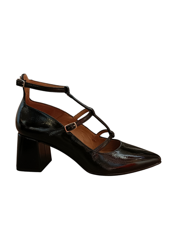 Zapato charol 3 tiras S-3906 Candelitas